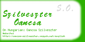 szilveszter oancsa business card